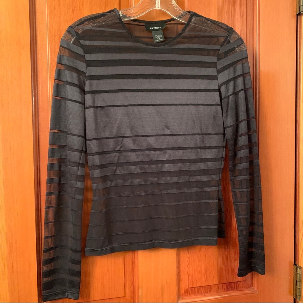 Express sheer black top